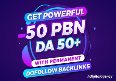 Get 50 DA50+ Homepage PBN Permanent Dofollow Backlinks Fast Google Indexing Support