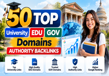 Premium TOP University 50 EDU/GOV Domains High AUTHORITY Backlinks