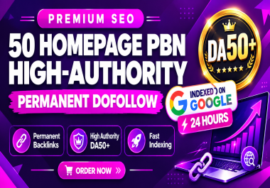Get 50 PBN High-Authority DA50+ Indexed on google just 24 hours