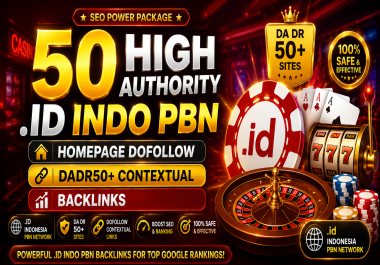 50 High Authority. id Indo PBN Homepage Dofollow Contextual DADR50+ Backlinks