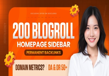 200 High-Authority Homepage Sidebar, Footer & Blogroll PBN Backlinks DA/DR 50+ Dofollow