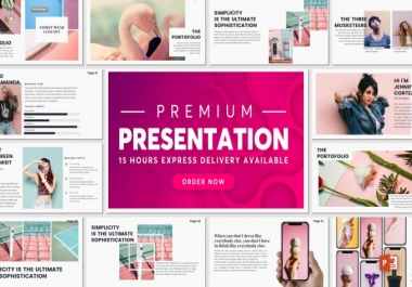 I will modern Powerpoint presentation template design ppt slides
