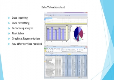 I will be here to help you in data inputting and processing and analysis of data.