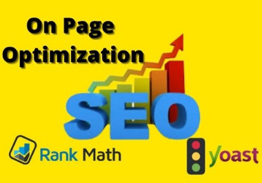 I will optimize On Page SEO with rank math or yoast plugin