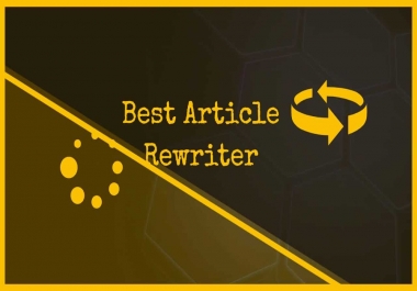 I'll give you the best 500 word article to rewrite