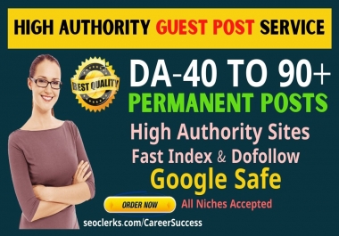 I will publish 5 guest post on high da 90 with dofollow backlink