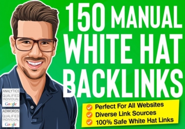 I will create 150 SEO backlinks white hat manual link building service for you
