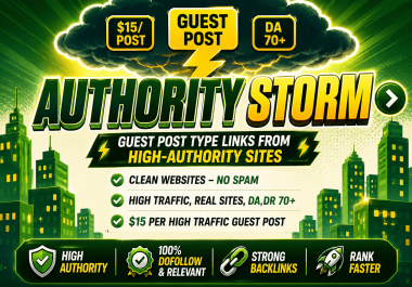 I will do FIVE high authority Guest Post style backlinks from high traffic real sites