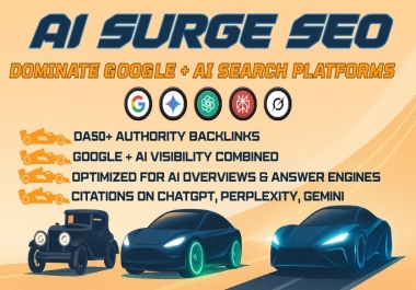 AI Surge SEO - Rankings and traffic from Google Chatgpt perplexity&nbsp and&nbsp AI&nbsp universe
