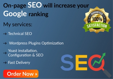 I will do WordPress on-page SEO with rank math or Yoast