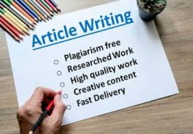 I will Write Articles of higher Traffic in Google and high audience Rate