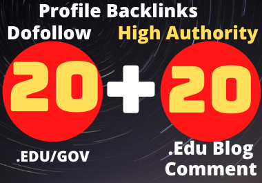 I will create dofollow High authority 20 