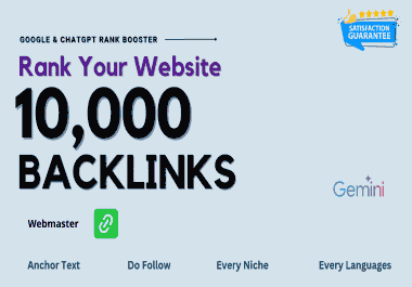 Rank Google & ChatGPT By Powerfully 10000 Do-follow Contextual Backlinks SEO Link Building