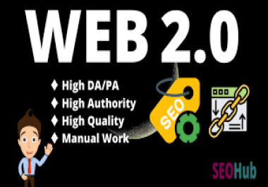 20 Web 2.0 Backlinks Dofollow on HIgh PA DA Sites Manual Work