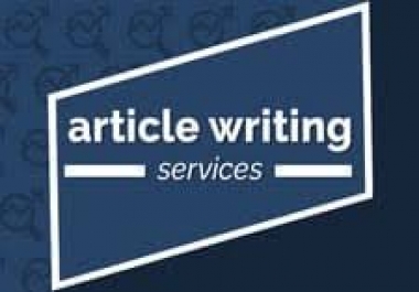 I will write 2&times 1000 words article for your website or blog.