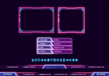I will do animated twitch overlays