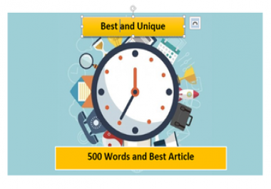 Writing 500 words and Unique Article