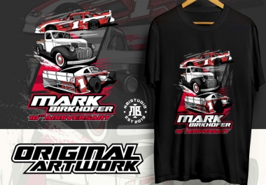 I will draw car vector illustration automotive for t shirt design