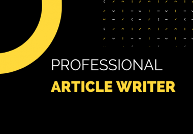 I will write a high quality 2000 word SEO optimized blog post or article