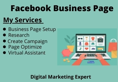 I will create and manage your professional business page with logo and cover