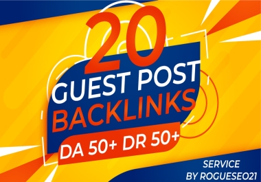 Write 20 High Quality DA 70+ Guest Post Backlinks SEO Link Building