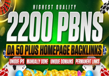 KOREAN- THAI- INDO-AGEN BOLA - 2200 FINEST QUALITY PBNS DA50+ MANUALLY NICHE RELATED BACKLINKS