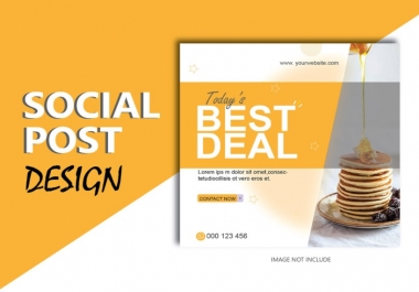 I am expert in creating unique social media post design