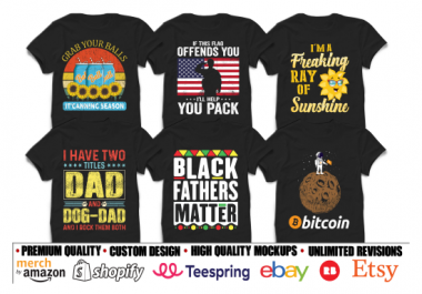 I Will do trendy custom creative graphic t shirt design in 24 hrs