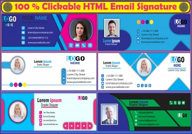 I will do a professional clickable HTML email signature