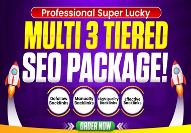 SUPER LUCKY Multi 3 Tiered Link Pyramid SEO Professional Package