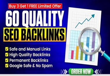 Increase Ranking with 60 High Quality DA90+ SEO Backlinks