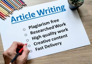 Write Unique & Quality Words Articles