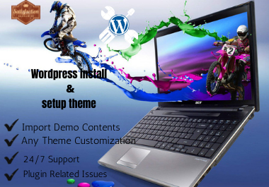 Install wordpress,  setup theme, plugin related issues