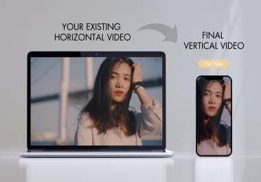 I will convert your landscape video to vertical video