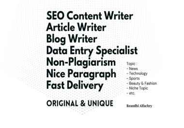 500+ Words Original & Unique Article,  1 Day Delivery
