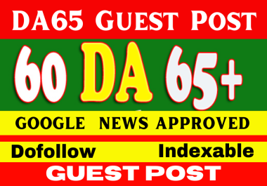 25 Guest Posts on DA60+, DR50+ Google News Approved Website