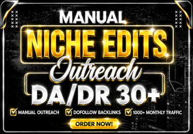 25 Niche Edits or Link Insert on DA50 Website outreach SEO link building service