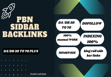 50 DA50+ Homepage SideBar Blogroll dofollow backlinks for ranking 1st Page