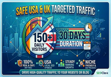 I will Drive 150+ Real USA Daily Web Traffic for 30 Days AdSense Safe