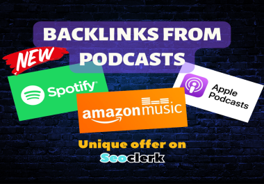 Backlinks from channel descriptions and podcast episodes