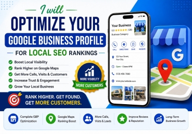 I will optimize your Google Business Profile for local SEO rankings