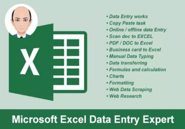 I Will Do any Data Entry On Excel