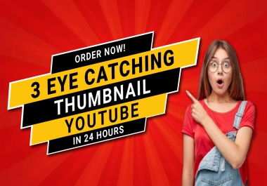 I will design an eye catching YOUTUBE THUMBNAILS.