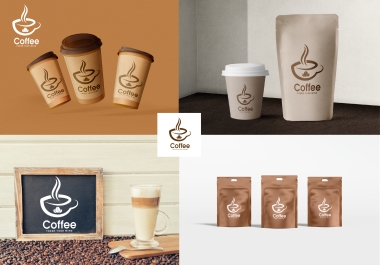 I will design a coffee,  coffee shop logo,  and coffee branding