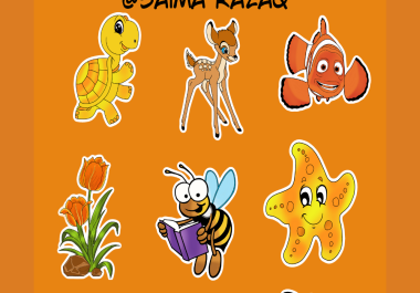 I will create cute and simple digital stickers
