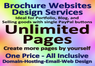 Brochure Website Design Services - all inclusive for a year