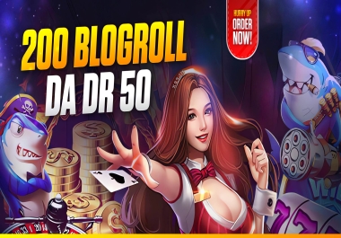 Get Powerful 200 Homepage SIDEBAR & FOOTER & BLOG ROLL DA/DR 50 Plus Dofollow PBN