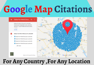 I will do 2000 Google Map Citations for local business seo.