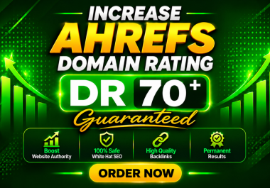 Increase domain rating 70 plus with 2 month drop warranty