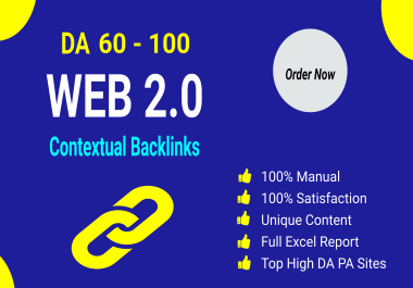 I will create 30 high da web 2.0 buffer blog backlinks manually